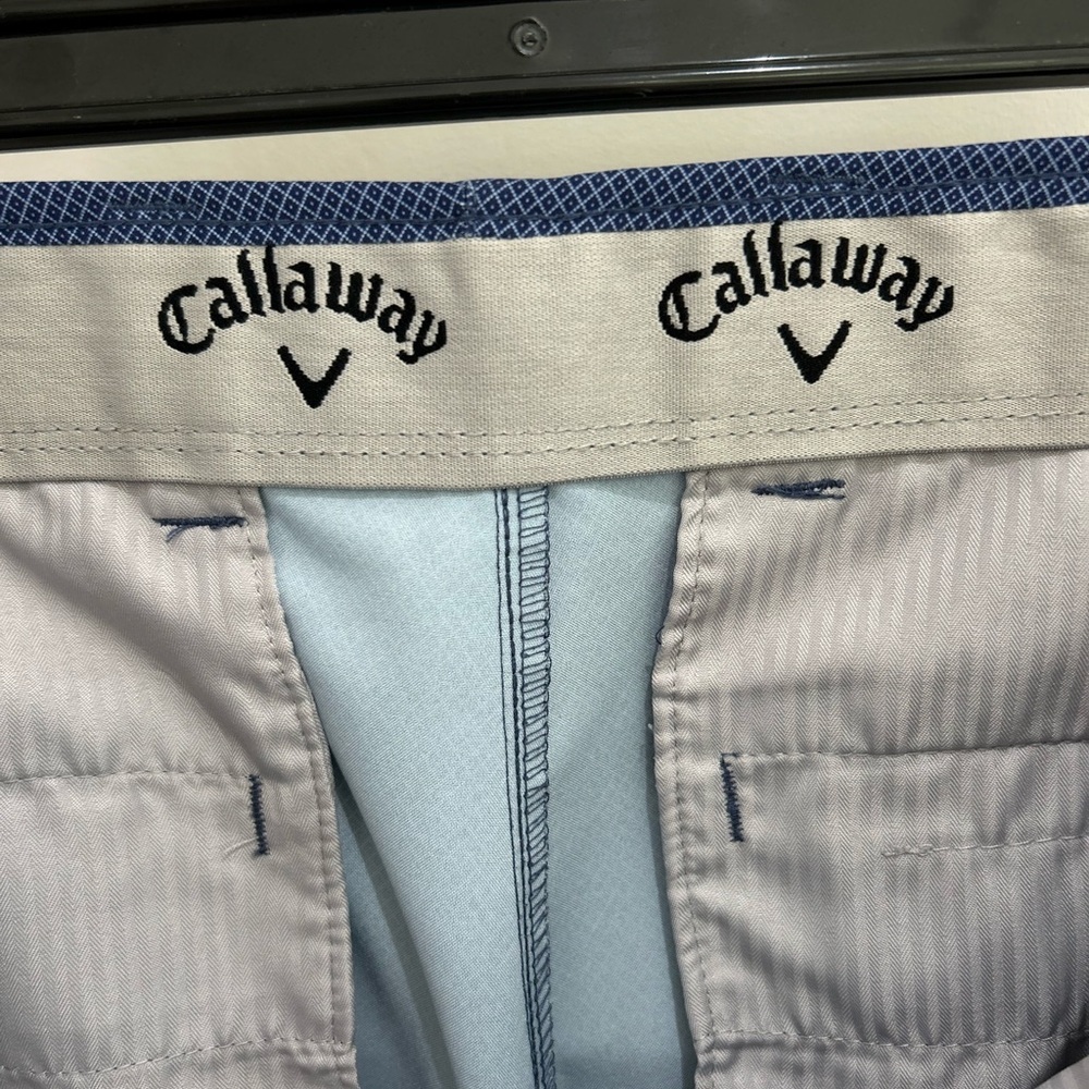 Callaway Men Golf Shorts Size 34 Opti-Dri Media Pocket Moisture Wick Color Blue - Picture 6 of 7